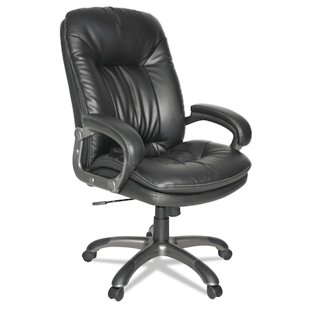 Oif High-Back Leather Chair, Black, Arched Loop, Leather, Black 3715